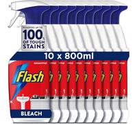 Flash Multi Purpose Bleach Cleaning Spray For Hard Surfaces 800ML x 10