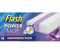 Flash Power Mop Refill Pads, 16 Absorbing Pads for Floor Cleaning - Multi-Surface Wet Mop Refills for Hard Floors & Home Use