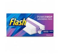 Flash Power Mop Refills 16 Absorbing Pads for Floor Cleaning, Multi-Surface Replacement Heads with Absorb and Lock Technology