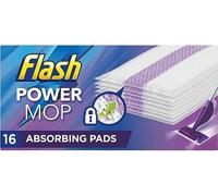 Flash Power Mop Refills with 16 Pads Floor Cleaning Absorbing Lock Home Surface Pad Multi-Surface