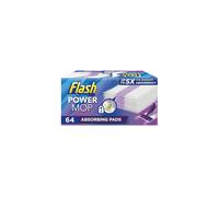 Flash Power Spray Mop Absorbing Pad Refills, Flash Mop Refill Pads, White, 64 Wipes (16x4), Flash Power Mop