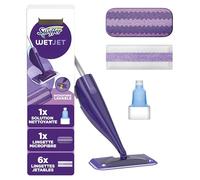 Flash Power Spray Mop Floor Cleaner Starter Kit, All-In-One Mopping System (6 Disposable + 1 Washable Pad + 1.25L Refill), Powered Deep Clean For Your Hard Floor Surfaces