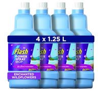 Flash Power Spray Mop Floor Cleaner Multi-Surface Cleaning Liquid Enchanted Wildflowers 5L (1.25L x4)