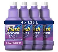 Flash Power Spray Mop Refill Liquid, Flash Power Mop Refill Liquid, Floor Cleaner, Lavender, 5 Litres (1.25 L x 4), Flash Floor Cleaner