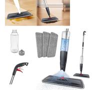 Flash Power Spray Mop,Microfibre Flat Mop Set with 3 Replaceable Pads,Floor Mops Wet&Dry Floor Cleaning Mop with 360°Rotatable Head & 700 ml Tank for Household/Laminate Floor/ Cleaning