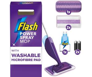 Flash Powermop Floor Cleaner Starter Kit, Spray Mop, Dry Wet Mop, All-In-One For