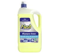 Flash Professional All-Purpose Cleaner Lemon | Powerful Grease & Dirt Removal | Fresh Citrus Fragrance | Multi-Surface Floor & Surface Cleaner | 5L x 2 Pack