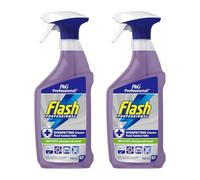Flash Professional Disinfectant Food Cleaner 750ml X2- Multi-Surface Cleaner with Bleach, Powerful Degreaser, Removes Grease, Bacteria & Germs, Kitchen Sanitizer for Hygienic Deep Clean