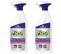 Flash Professional Spray Cleaner with Bleach 750ml X2- Powerful Multi-Surface Disinfectant Spray for Kitchen, Bathroom & Household Cleaning, Removes Grease, Whitens, Kills 99.9% Bacteria & Germs