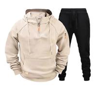 Flash Sales Today Black of Friday Tracksuit Mens Full Set Long Sleeve Hooded Sweatshirt Sweatpants Set Activewear Hoodie Joggers Sets Winter 2 Piece Outfits Sweatsuit Items Under 1 Pound