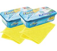 Flash Speed Mop Refills, 48 Wet Floor Cleaning Wipes + 2x Microfiber Cloths, Anti-Bacterial, Wet & Dry Mop Pads, Lemon Scented
