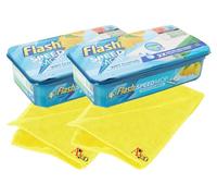 Flash Speed Mop Refills, 48 Wet Floor Cleaning Wipes, Lemon Scent, Anti-Bacterial, Wet & Dry Mop Pads + 2x Microfiber Cloths