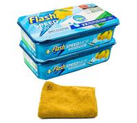 Flash Speed Mop Refills Wipes 48 Wet Cloth Wipes Lemon Scent With Microfiber Cloth Floor Cleaner Mop, Lemon Anti-Bac Household Wet & Dry Hygiene Mops