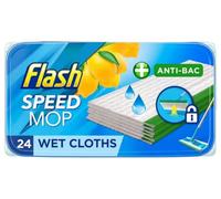 Flash Speed Mop Wet Cloth Refills 24 Pack | Extra Thick & Wet | Traps Dirt & Grime | Multi-Surface Cleaning | Fast & Easy to Use 24 Pack Refill (Lemon Scent)