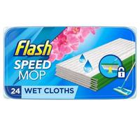 Flash Speed Mop Wet Cloth Refills 24 Pack | Lemon or Wild Orchid Scent | Extra Thick & Wet | Traps Dirt & Grime | Multi-Surface Cleaning | Fast & Easy to Use 24 Pack Refill (Wild Orchid)