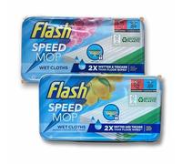 Flash Speed Mop Wet Cloths Wild Orchid 12x cloths & Crisp Lemon Scent 12x cloths (24 in total)