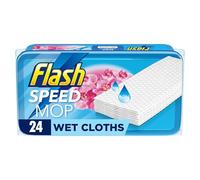 Flash Speed Mop Wet Floor Cleaning Wipes 24 Cloths Antibacterial Scented Mop Wet Cloth Refills Multi-Surface Floor Wipes Trap & Lock Daily Dirt, Grease & Grime, Gives Hygiene Cleaning (Wild Orchid)