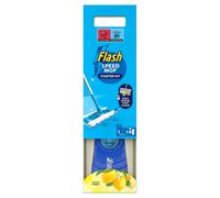 Flash Speedmop Wet Mop Floor Cleaner Starter Kit For Cleaning Floors With Scrubbing Action, Includes 1 Handle & 6 Wet Refills