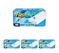 Flash Speedmop Floor Cleaner Antibac Wipes With Lemon Scent, 4x24, For A Fast & Easy Clean (Pack of 4)