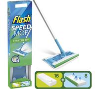 Flash Speedmop Floor Cleaner Starter Kit, Spray Mop, Dry Wet Mop, All-In-One Floor Mopping System (8 Wet + 16 Dry Pads)