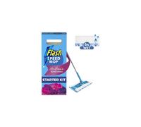 Flash Speedmop Mrs Hinchs Wet Mop Head Floor Cleaner Starter Kit For Cleaning Floors With Scrubbing Action Includes 1 Mop 6 Wet Refills Lemon Scent
