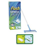 Flash Speedmop Starter Kit, Mop + 6 Dry Sweeping Refills Pads + 4 Wet Cloth Refills, Fast Easy & Hygienic Floor Cleaning, For Any Type Of Floor