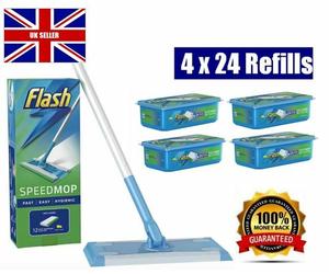 Flash Speedmop Starter kit Speed mop OR Refills Cleaning Wet Cloths Lemon scent