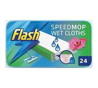 Flash Speedmop Wet Cloth Refills 24 pack - Lemon Multi-Surface Floor Cleaner with Trap + Lock Technology Cleans Dirt, Grease & Grime (Wild Orchid)