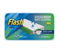 Flash Speedmop Wet Cloth Refills Pack Of 24 - Multi-Surface Floor Cleaning Pads - Thick & Absorbent Mop Wipes - Wild Orchid Scent
