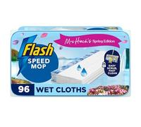 Flash Speedmop Wet Floor Cleaning Wipes, 96 Cloths (24x4), Wildflower Multi-Surface, Trap & Lock Daily Dirt, Grease & Grime Without Getting Down On Your Knees