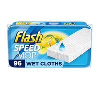 Flash Speedmop Wet Mop Floor Cleaner Refill Wipes, 96 Cloths (24x4), Refills Lemon Scented, For A Fast & Easy Clean