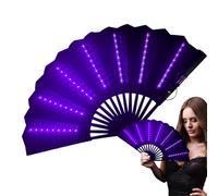 Flash Spin Fan - Concert Glow Spinner, LED Dance Prop | Light Folding Party Tool, Unique Stage Accessory For Summer Nightclub Show Photography Cosplay Performers Visual Shows