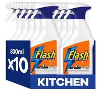 Flash Kitchen Cleaner Spray, 8 Litres (800 ml x 10), Kitchen Cleaning, Citrus Fresh