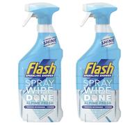 Flash Spray Wipe Done Shower Spray 800ml X2 - Alpine Fresh Bathroom Cleaner for Quick, Streak-Free Cleaning, Removes Soap Scum, Limescale & Grime Effortlessly