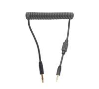 Flash Sync Cable, Spiral Cable for Camera, Stable Transmission, Male to Male, 3.5mm DSLR Camera, Compatible with GF, GH, G, L, LC, FZ, All Series, and