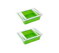 Flash Trend Drawer Refrigerator Storage Box Clear Plastic Organizer Bins Square Crisper Shelf Fridge Durable Easy T