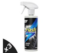 FLASH Tyre Shine Instant Dressing Spray Wet Look & Protection for Tyres 3x500ml