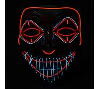 Flash Wear Purge Special Halloween Mask LED Halloween Costume LED Glow Scary Light Up Masks for Festival Party Carnival Costume Christmas Cosplay Glow in Dark