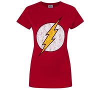 Flash Womens/Ladies Distressed Logo T-Shirt NS4229