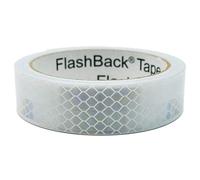 FlashBack Microprismatic Reflective Tape High Visibility Self-adhesive Sticker Hi Vis Van Reflective Sticky Tape (White, 25mm x 25 Metres)