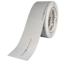 FlashBack SOLAS Reflective Tape 50mm Wide - Self Adhesive Marine Safety Tape for Boats, Life Rafts, Buoys & Emergency Equipment - High Visibility Waterproof Reflective Roll (30 Metres)