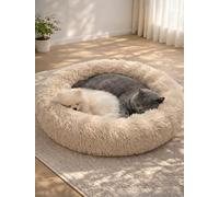 Flashbee Comfy Calming Dog Bed Small Washable,Anti Anxiety Donut Ped Bed,Luxury Warm Fluffy Improved Sleep Amazingly Cat Bed Cuddler,Anti-Slip Bottom Round Puppy Beds for Small Medium Cat Dog Ø 50cm