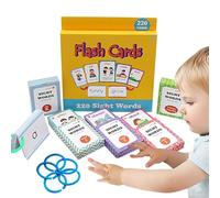 Flashcard Reading, Visual Words Cards, 220 Flash Cards with Visual Words, Visual Word Games, Flashcard Reading, Reusable Vocabulary Games for Kindergarten Kids