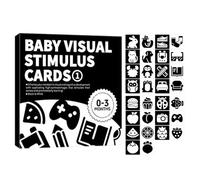 Flashcards for sensory perception of babies, a sensory development card set in black and white - interactive learning aid visual stimulation for children