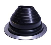 Flashers #4 Black EPDM Round Flexible Roof Jack Pipe Boot Metal Roofing Pipe Flashing (Pipe OD 3" to 6-1/4") - 100% Made In The USA
