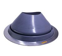 Flashers #6 Silicone Grey High Temp Round Flexible Roof Jack Pipe Boot Metal Roofing Pipe Flashing (Pipe OD 5" to 9") - 100% Made in The USA