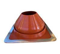 Flashers #7 Silicone Square High-Temperature Flexible Roof Jack Pipe Boot Metal Roofing Pipe Flashing (Pipe OD 6" to 11") - 100% Made in The USA