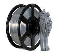 FLASHFORGE 3D Printer Filament, Silk Filament 1.75mm, 1KG Spool (2.2lbs), Dimensional Accuracy +/- 0.02mm for FDM 3D Printers, Silk Texture & Ultra-High Glossiness (Silver)