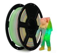 FLASHFORGE Glow in The Dark Rapid PLA Filament 1.75mm, Luminous Melody Fast Color Change Multicolored Rainbow Filament, Max 500mm/s High-Speed Printin