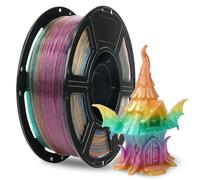 Flashforge PLA Crystal 3D Printer Filament 1.75mm, 3D Printing Material, Spool-Dimensional Accuracy +/- 0.02mm Fit Most FDM/FFF Printer (Rainbow Candy, 1kg)
